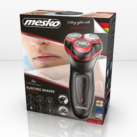 Mesko ms 2926 afeitadora para hombres afeitadora rotativa recortadora negro, rojo