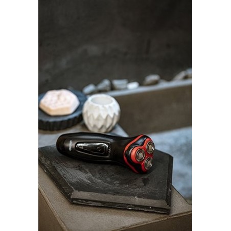 Mesko ms 2926 afeitadora para hombres afeitadora rotativa recortadora negro, rojo