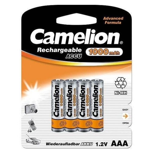 Pilas camelion aaa/hr03, 1000 mah, recargables ni-mh, 4 pieza(s)