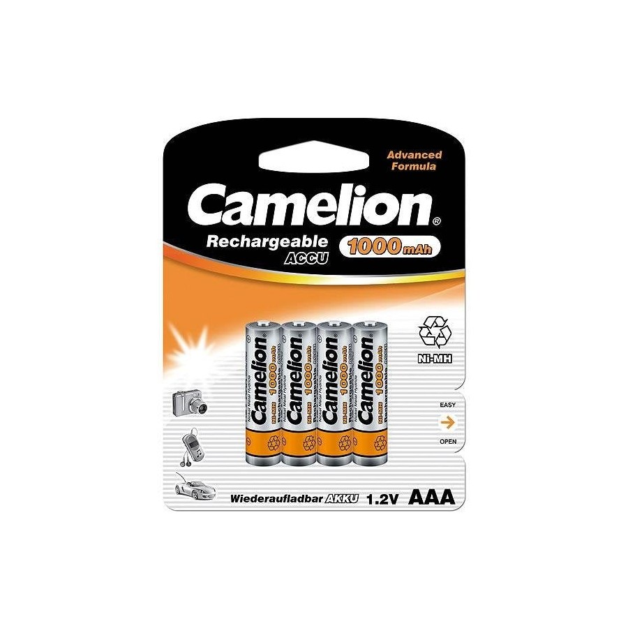 Pilas camelion aaa/hr03, 1000 mah, recargables ni-mh, 4 pieza(s)