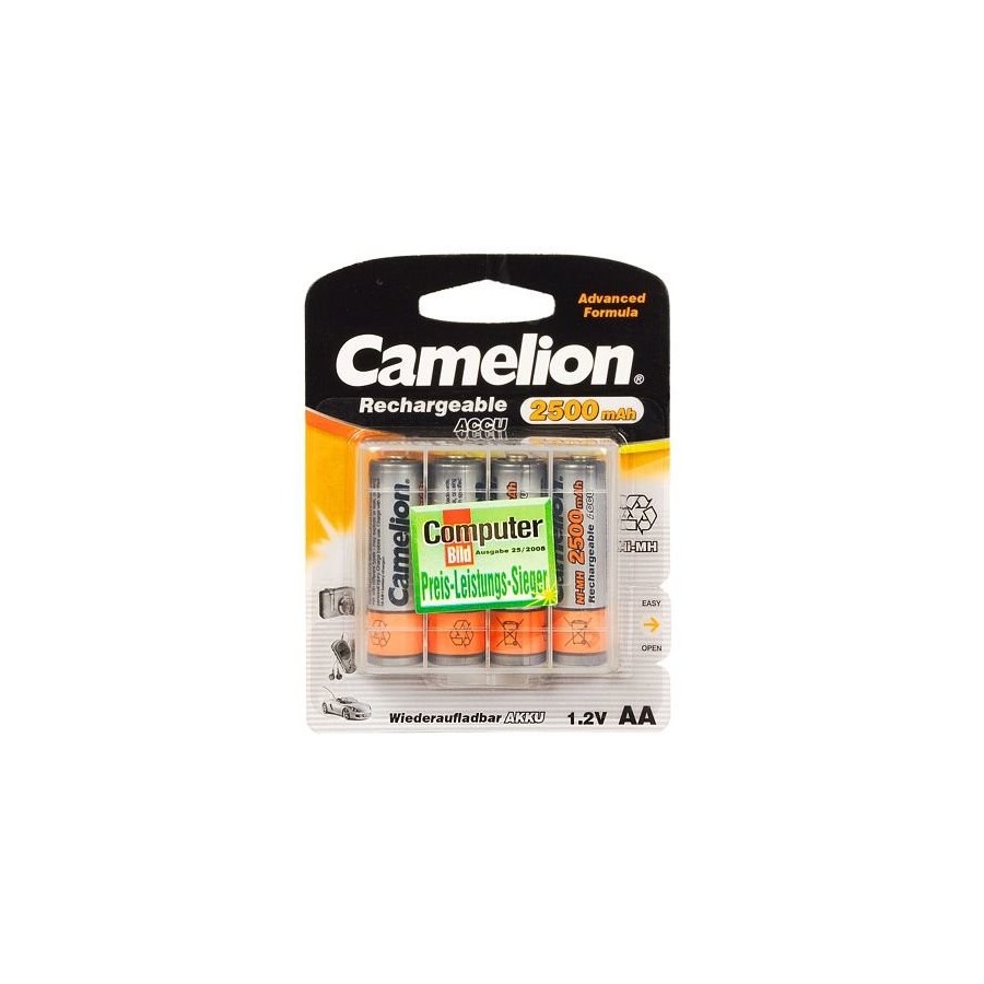 Pilas camelion aa/hr6, 2500 mah, recargables ni-mh, 4 pieza(s)