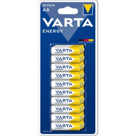 Paquete varta family de 30 baterías alcalinas aa de energía (lr06) 1.5v