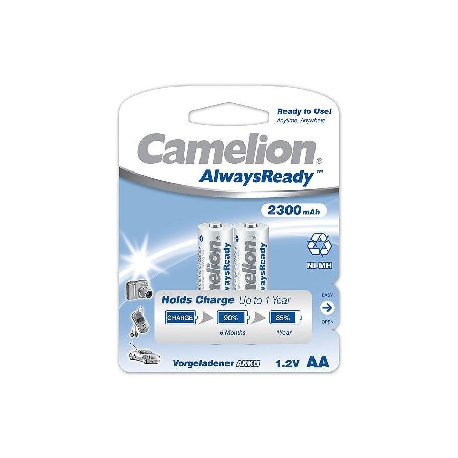 Camelion aa/hr6, 2300 mah, pilas recargables alwaysready ni-mh, 2 pieza(s)