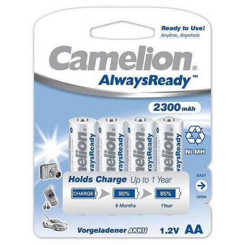Camelion aa/hr6, 2300 mah, pilas recargables alwaysready ni-mh, 4 pieza(s)