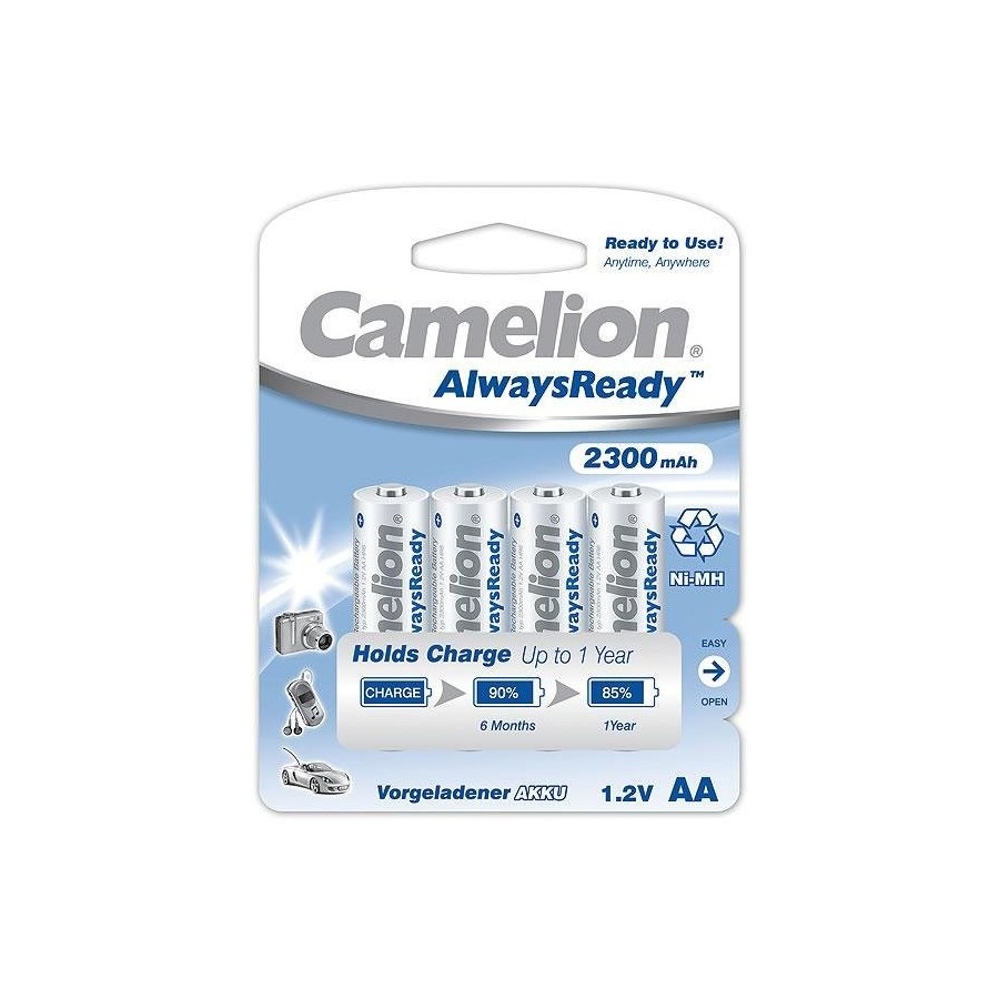 Camelion aa/hr6, 2300 mah, pilas recargables alwaysready ni-mh, 4 pieza(s)