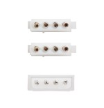 Nanocable cable alimentacion molex 4pin macho a 2x molex 4pin hembra 0.20m
