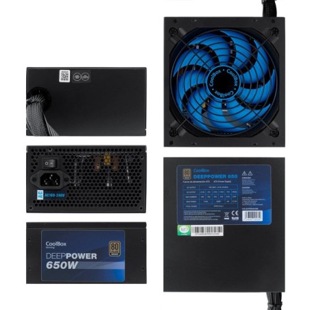 Fuente de alimentacion coolbox 650w deepgaming 650-bz 80+ bronze