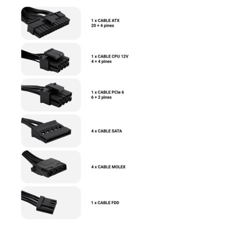 Fuente de alimentacion coolbox 650w deepgaming 650-bz 80+ bronze