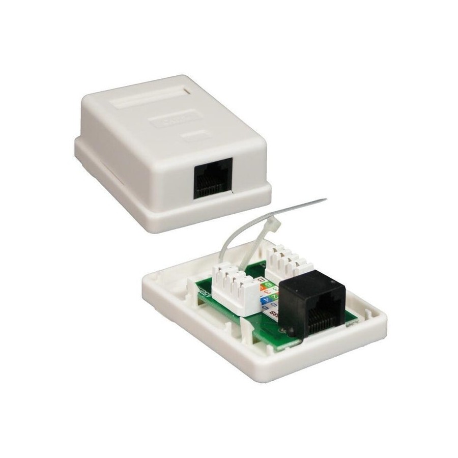 Nanocable roseta de superficie rj45 cat.6 utp 1 toma
