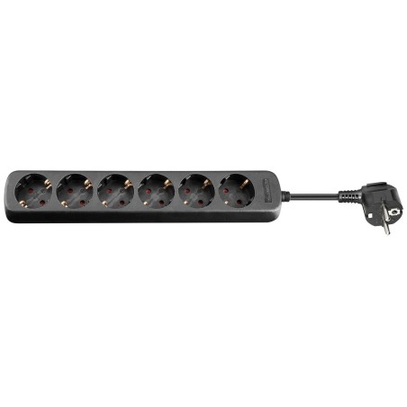 Goobay 38839 regleta de enchufes (sin interruptor) 6 conectores pg negro