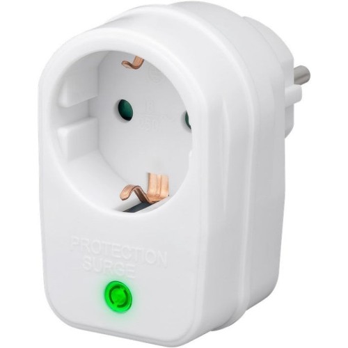 Goobay 3500w surge protector interruptor de protección de red y sobretensión, color blanco