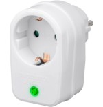 Goobay 3500w surge protector interruptor de protección de red y sobretensión, color blanco