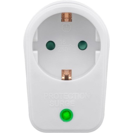 Goobay 3500w surge protector interruptor de protección de red y sobretensión, color blanco