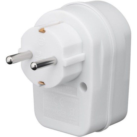 Goobay 3500w surge protector interruptor de protección de red y sobretensión, color blanco
