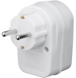 Goobay 3500w surge protector interruptor de protección de red y sobretensión, color blanco