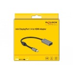 Delock activo mini displayport 1.4 a adaptador hdmi 4k 60 hz (hdr)