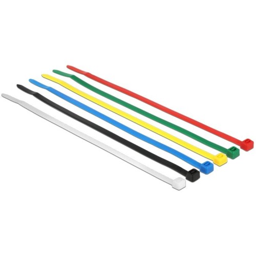 Delock 18626 presilla nylon 100 piezas negro, azul, verde, rojo, transparente, amarillo 200 pieza(s)