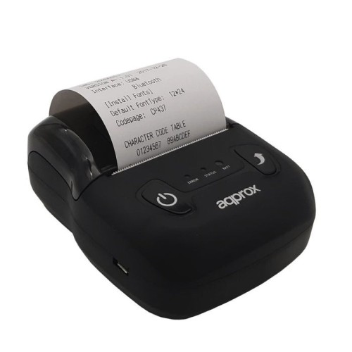 Impresora de tickets térmica portátil approx apppos58portable+ 80mm/s papel 58mm bluetooh / usb