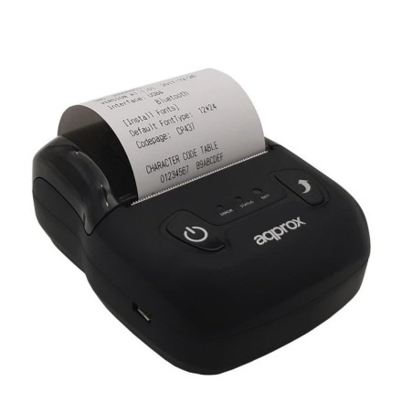 Impresora de tickets térmica portátil approx apppos58portable+ 80mm/s papel 58mm bluetooh / usb