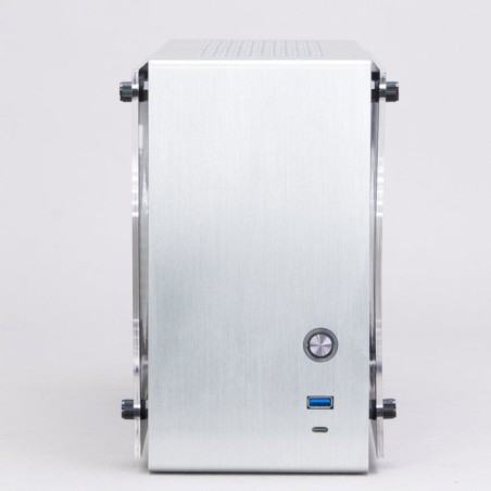 Caja pc zalman m2 mini silber mini-torre mini-itx carcasa con 2 ventanas