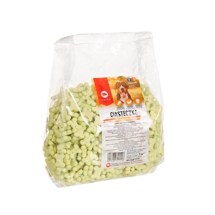 Maced ciastka mietowe kosteczki - przysmak dla psa - 1kg