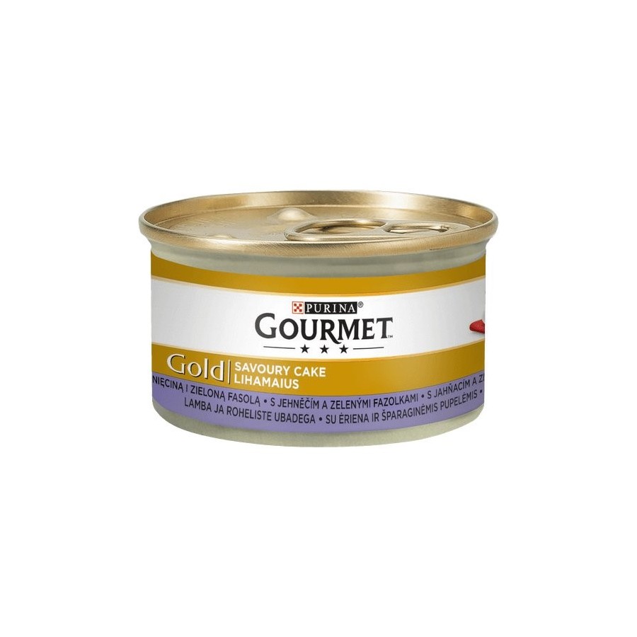 Gourmet gold pastel salado cordero y judías verdes 85 para gatos