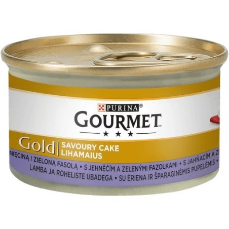 Gourmet gold pastel salado cordero y judías verdes 85 para gatos