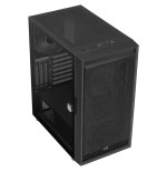 Caja pc aerocool graphite v1 frontal mesh lateral de cristal templado