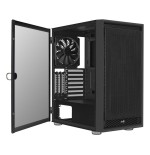 Caja pc aerocool graphite v1 frontal mesh lateral de cristal templado