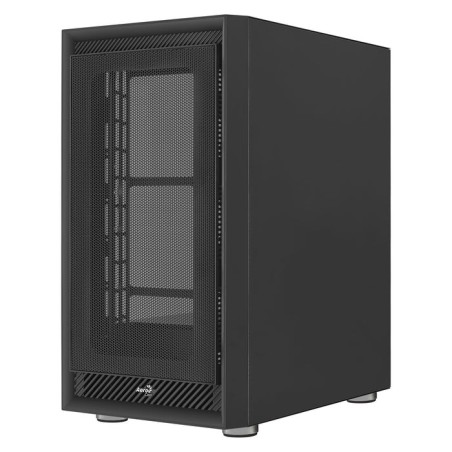 Caja pc aerocool graphite v1 frontal mesh lateral de cristal templado