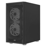 Caja pc aerocool graphite v3 frontal mesh lateral de cristal templado incluye 3 ventiiladores rgb 140mm