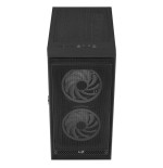 Caja pc aerocool graphite v3 frontal mesh lateral de cristal templado incluye 3 ventiiladores rgb 140mm