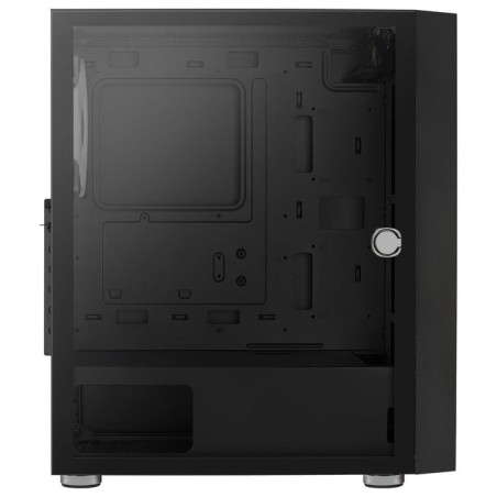 Caja pc aerocool graphite v3 frontal mesh lateral de cristal templado incluye 3 ventiiladores rgb 140mm