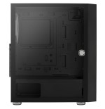 Caja pc aerocool graphite v3 frontal mesh lateral de cristal templado incluye 3 ventiiladores rgb 140mm
