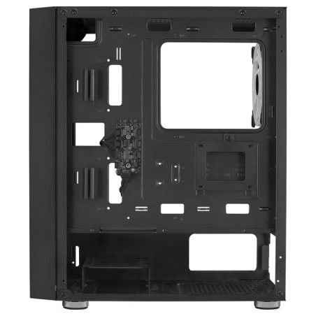 Caja pc aerocool graphite v3 frontal mesh lateral de cristal templado incluye 3 ventiiladores rgb 140mm