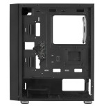 Caja pc aerocool graphite v3 frontal mesh lateral de cristal templado incluye 3 ventiiladores rgb 140mm