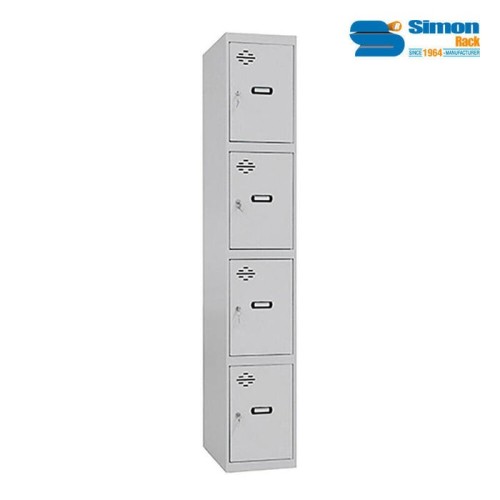 Taquilla metalica pro simonlocker 1/4 300 desmontada 4 departamentos 180x30x50cm simon rack