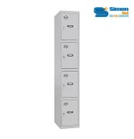 Taquilla metalica pro simonlocker 1/4 300 desmontada 4 departamentos 180x30x50cm simon rack