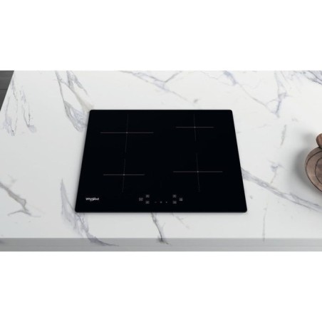 Whirlpool - wsq4860ne - placa de inducción - 4 fuegos - 7200w - l60 cm - revestimiento de vidrio negro
