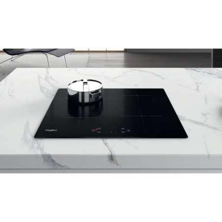 Whirlpool - wsq4860ne - placa de inducción - 4 fuegos - 7200w - l60 cm - revestimiento de vidrio negro