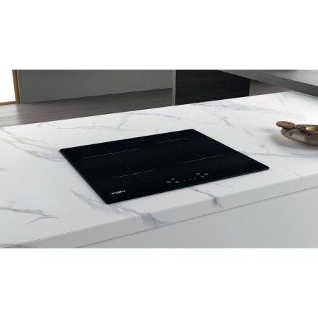 Whirlpool - wsq4860ne - placa de inducción - 4 fuegos - 7200w - l60 cm - revestimiento de vidrio negro