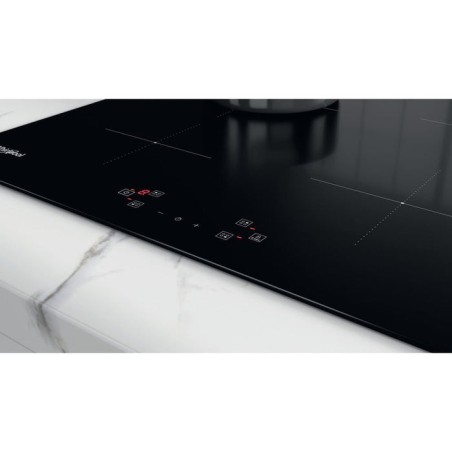 Whirlpool - wsq4860ne - placa de inducción - 4 fuegos - 7200w - l60 cm - revestimiento de vidrio negro
