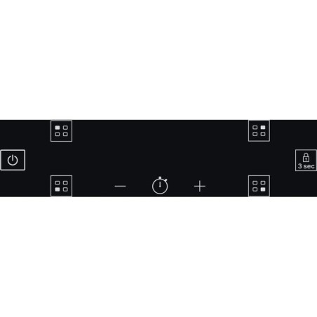 Whirlpool - wsq4860ne - placa de inducción - 4 fuegos - 7200w - l60 cm - revestimiento de vidrio negro