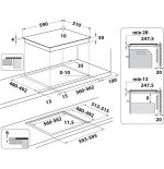 Whirlpool - wsq4860ne - placa de inducción - 4 fuegos - 7200w - l60 cm - revestimiento de vidrio negro