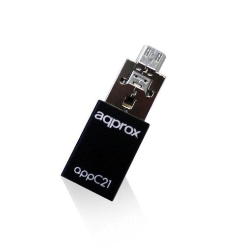 Lector de tarjetas externo approx microsd appc21 soporta hasta 32gb compatible dispositivos otg conectores u
