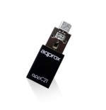 Lector de tarjetas externo approx microsd appc21 soporta hasta 32gb compatible dispositivos otg conectores u