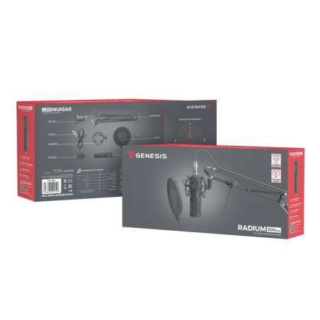 Microfono genesis radium 300 studio xlr con brazo filtro pop