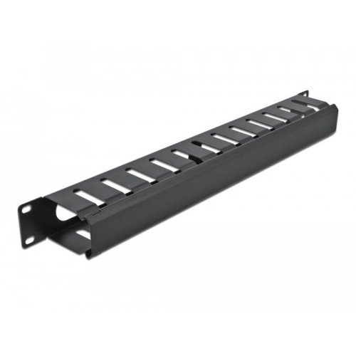 Digitus  19" panel de gestión de cables con 2 aberturas 1 u negro