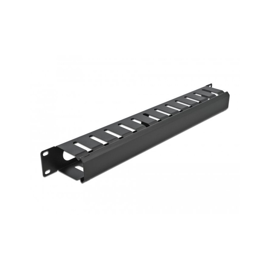 Digitus  19" panel de gestión de cables con 2 aberturas 1 u negro