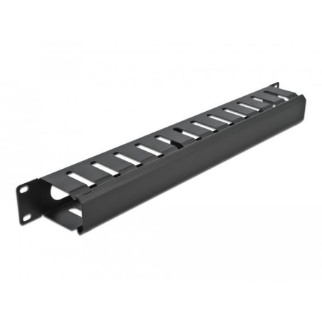 Digitus  19" panel de gestión de cables con 2 aberturas 1 u negro